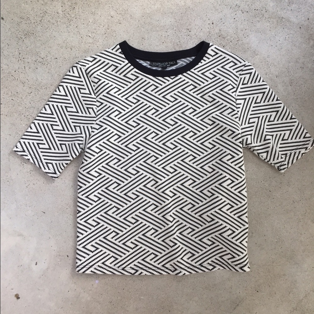 Black and white topshop top