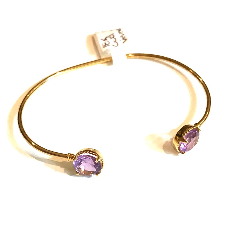 New 18k gold bracelet with purple stone