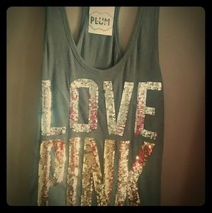 victoria secret pink bling racerback tank