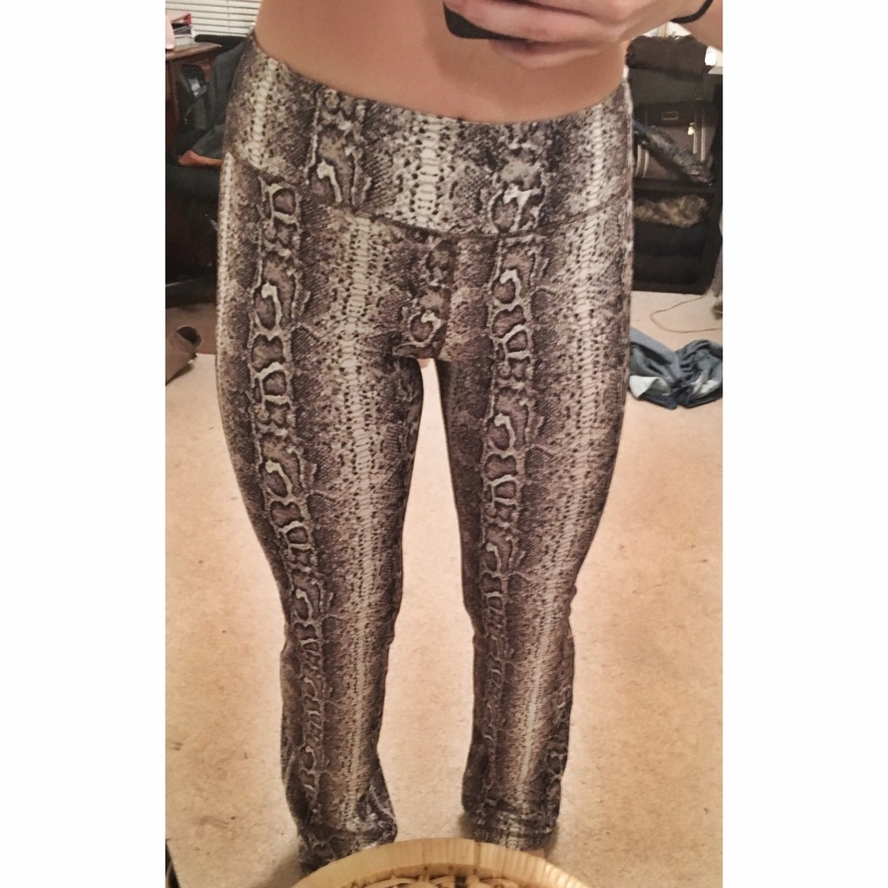Snake print yoga pants