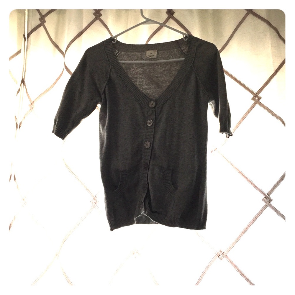 Gray cardigan