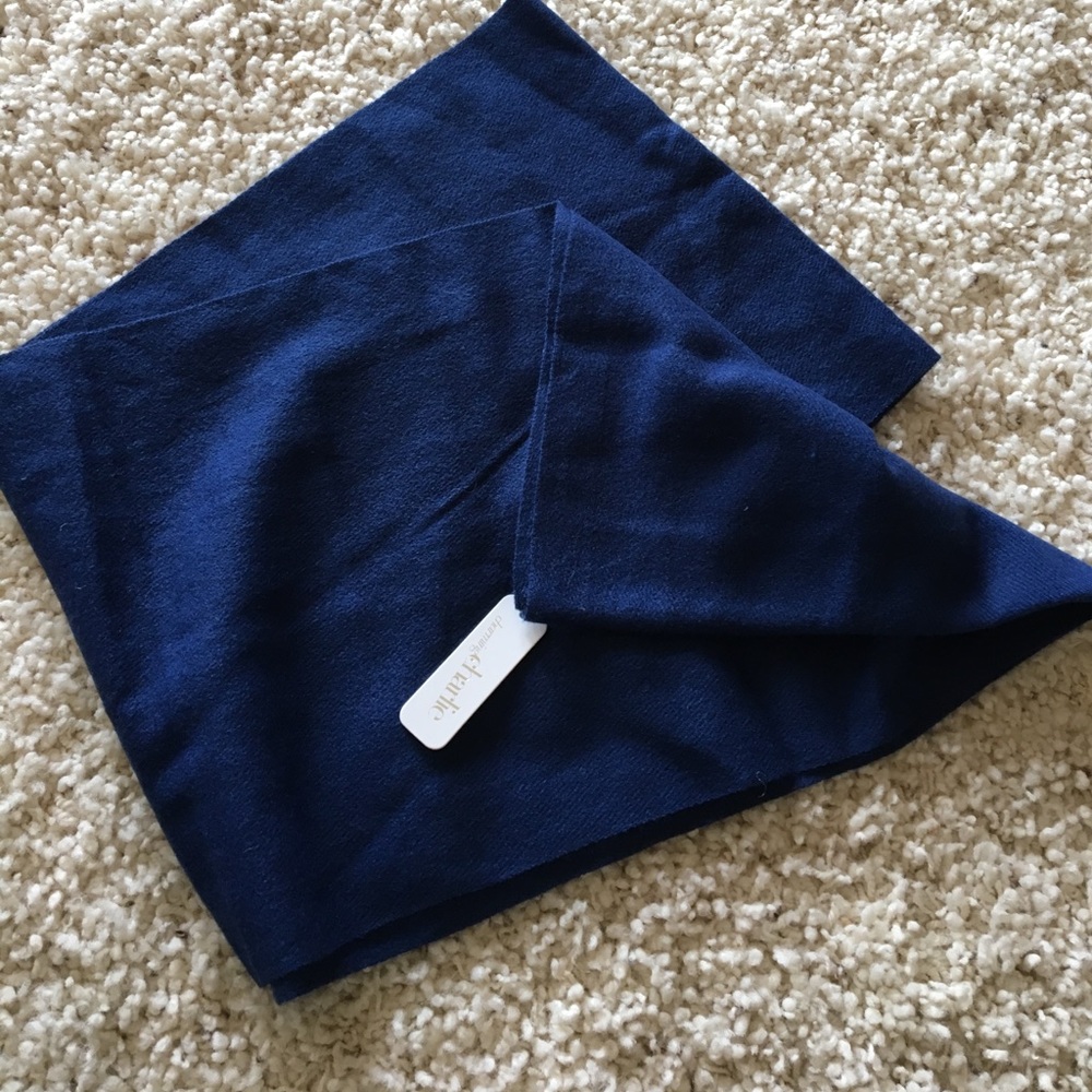 Navy infinity scarf.