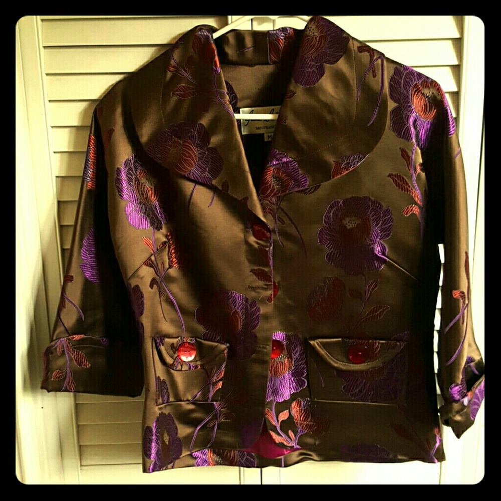 Dressy silk evening jacket never worn