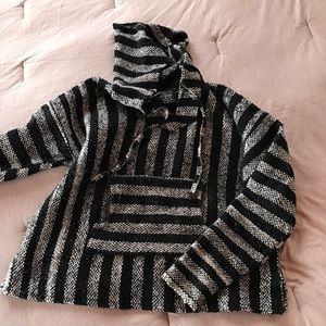 Black and White Baja Pullover