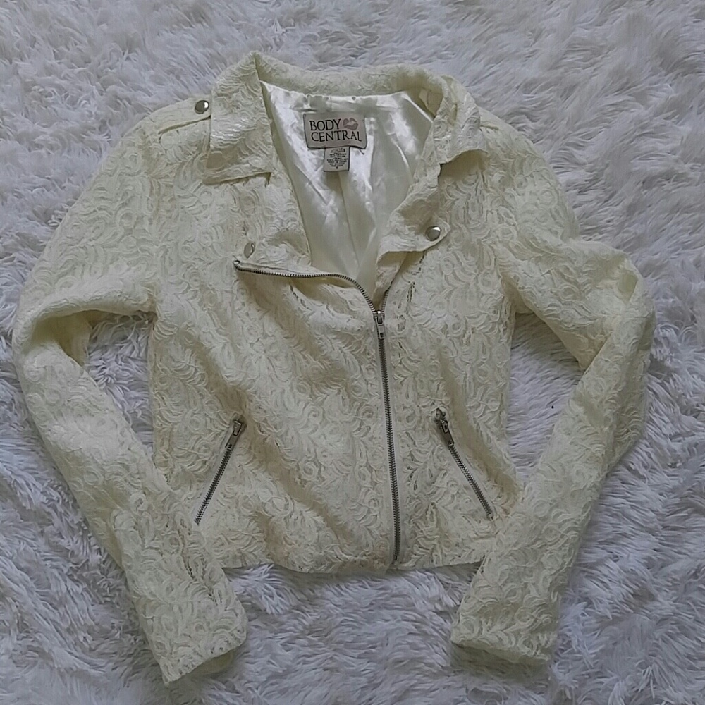 Lace moto jacket