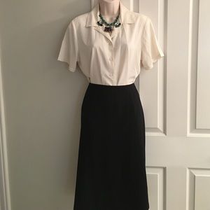 Nordstrom NWT pinstriped skirt with cream Blouse