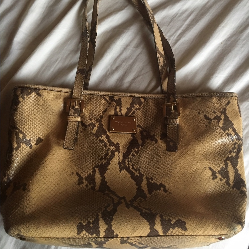 Michael Kors snakeskin shoulder bag