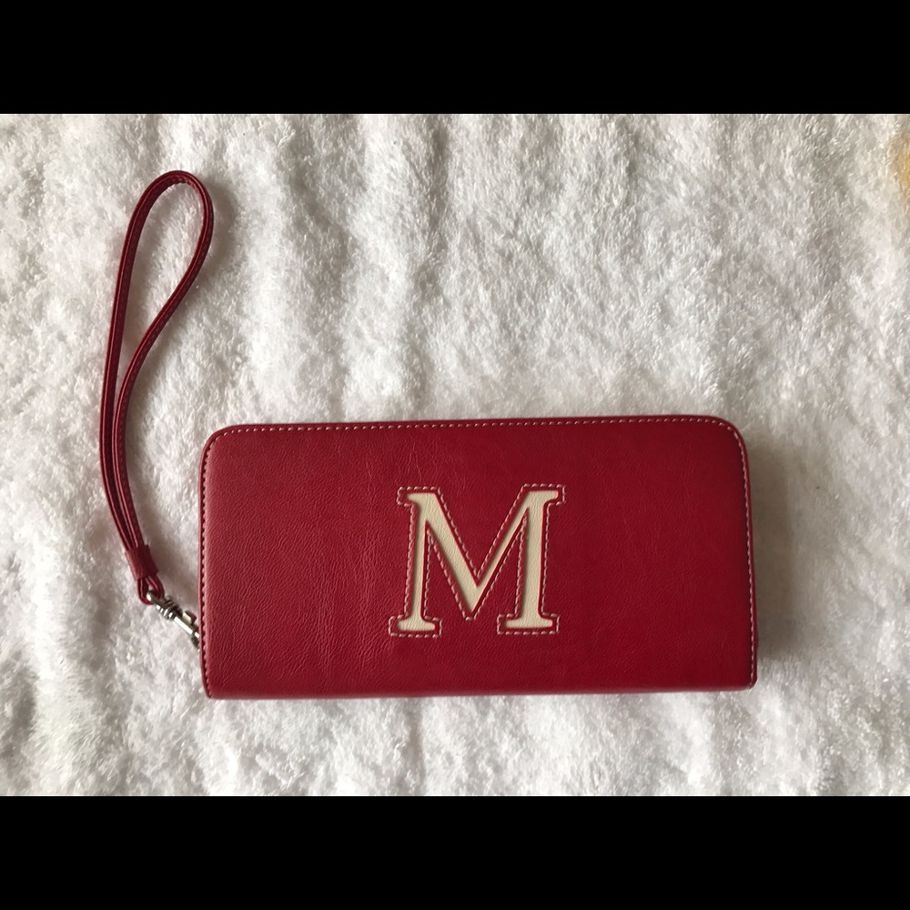 NEW! Liz Claiborne Monogram Red "M" Wallet