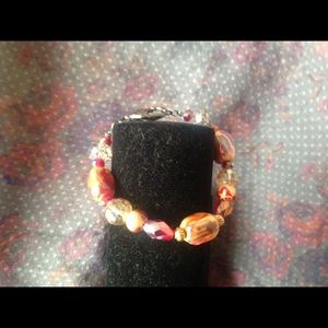 Stunning glass and crystal bracelet