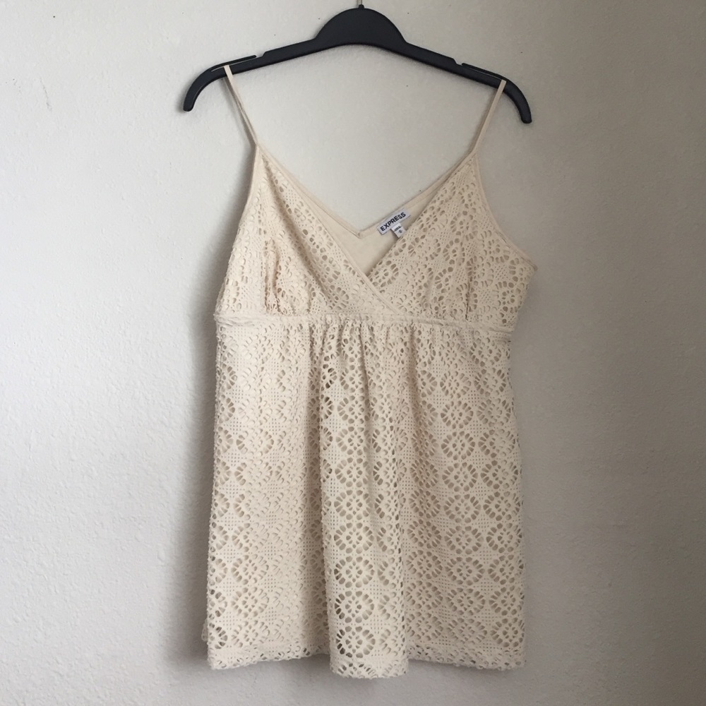 Express Cream Tank Top