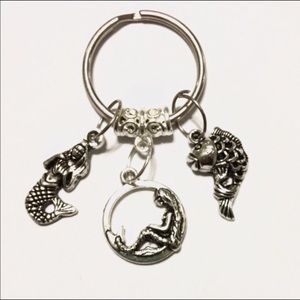 Mermaid Charm Keyring Bag Clip Zipper Pull
