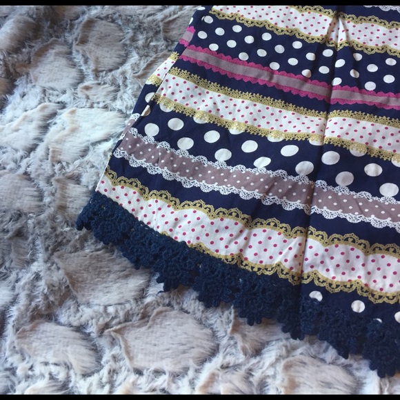 🆑 BLOWOUT Navy Boho Polka Dot Romper - Picture 5 of 5