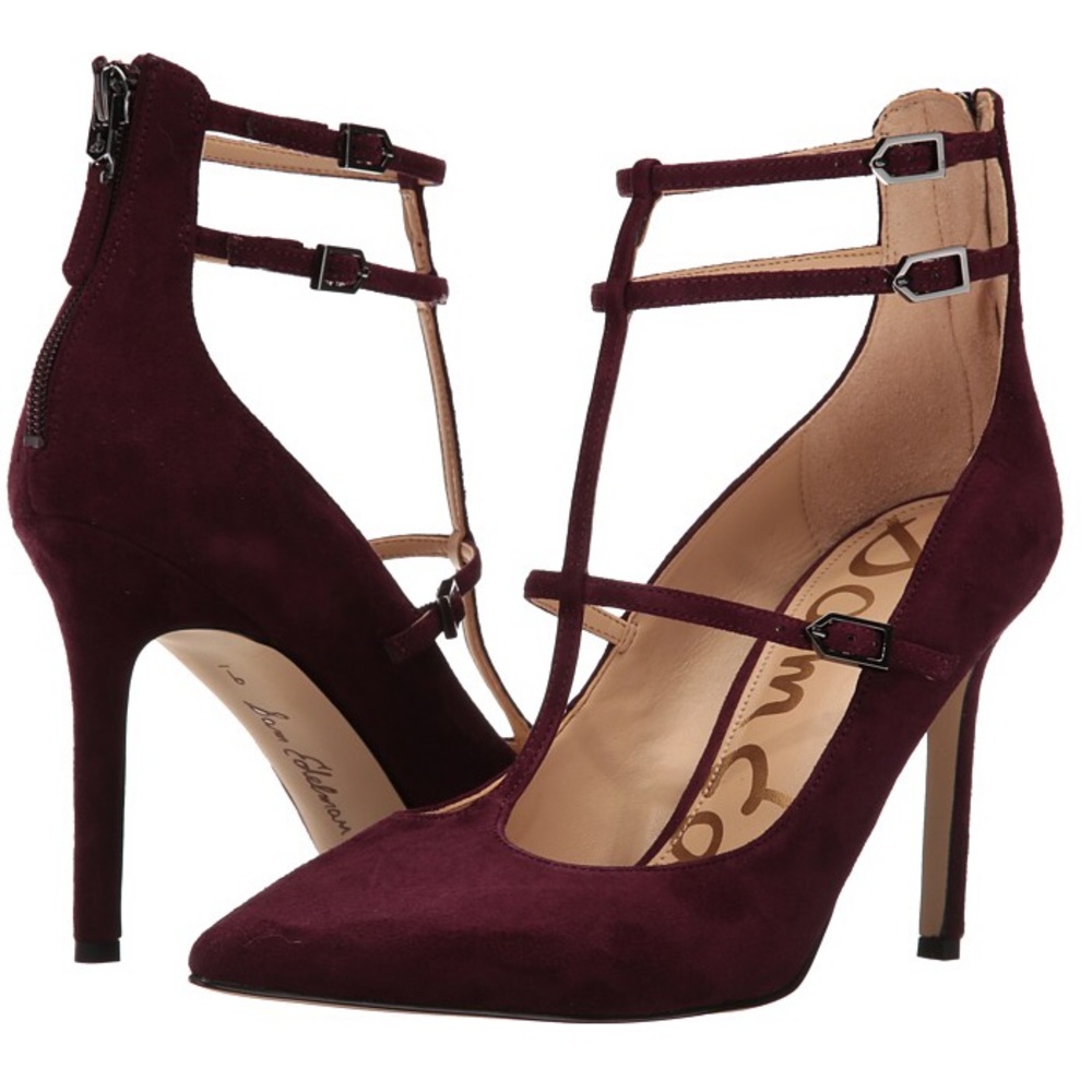 New Sam Edelman Hayes Wine Suede 6M