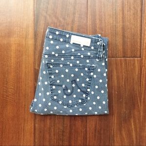 Anthropologie AG Stevie Polka Dot Ankle Jean