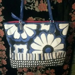 Coach Tote Bag with Floral Design