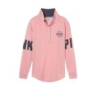 NEW!! Victoria's Secret PINK Varsity Quarter Snap