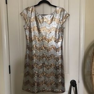 Chevron sequin dress