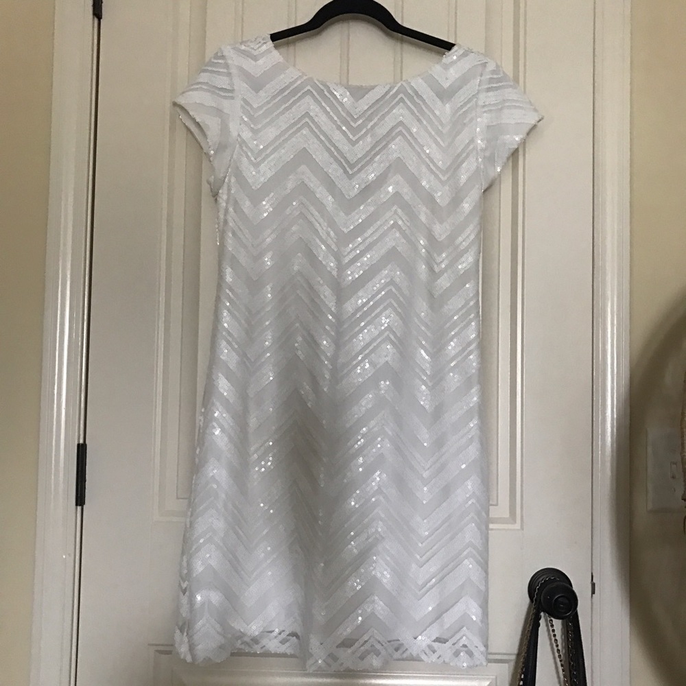 White sequin dress