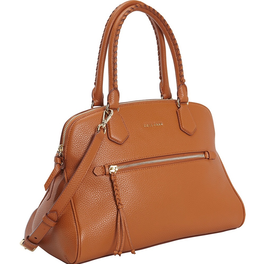 New Cole Haan Delilah Dome Leather Satchel