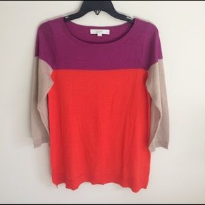 Color blocked Ann Taylor loft sweater