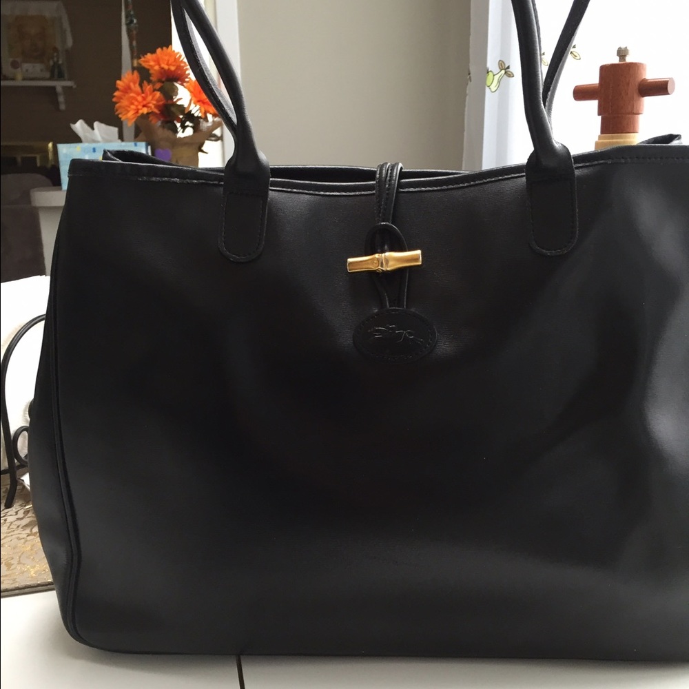 Longchamp all leather tote authentic vintage