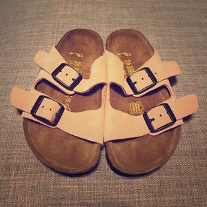 Girls Pink Birkenstocks
