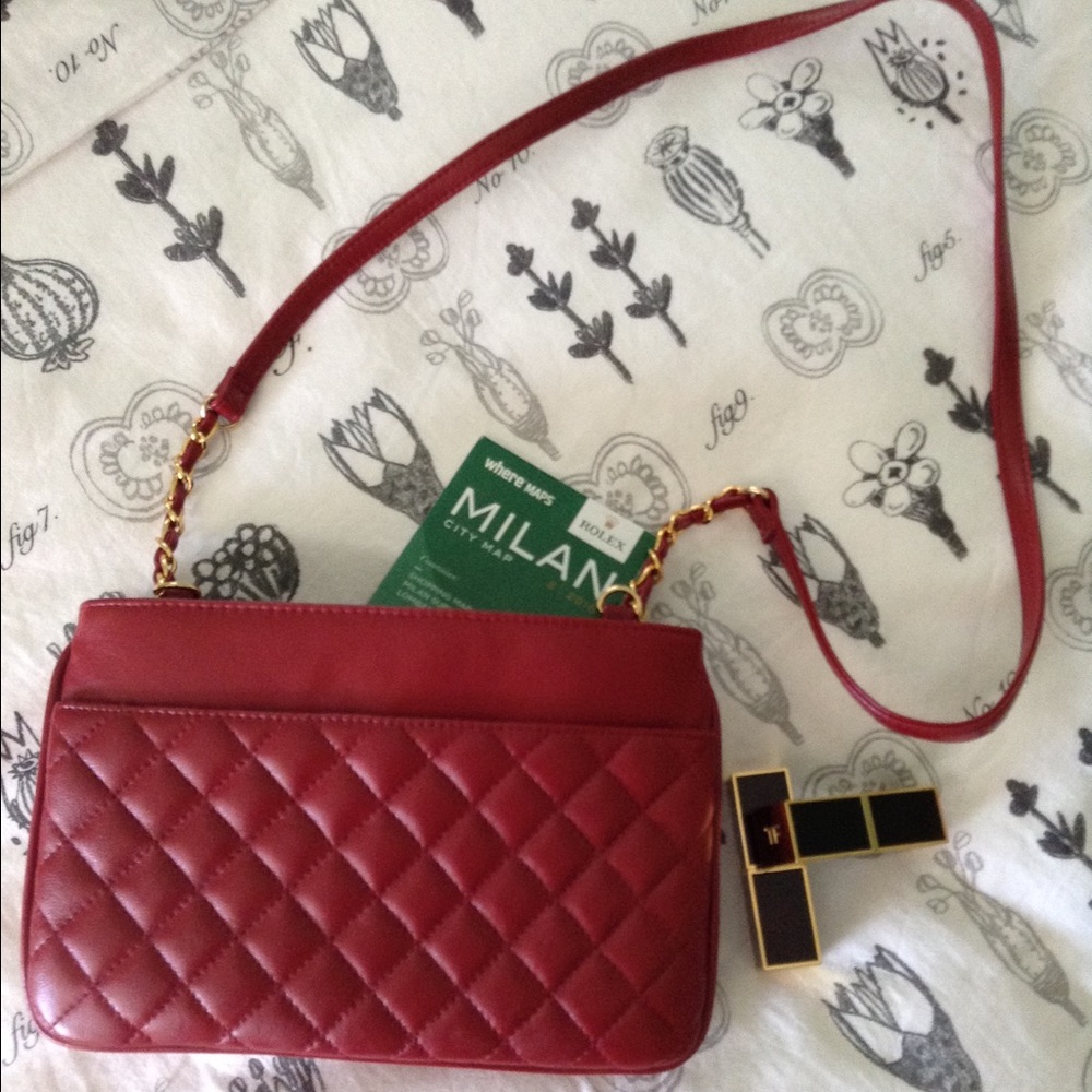 Red leather purse 👛