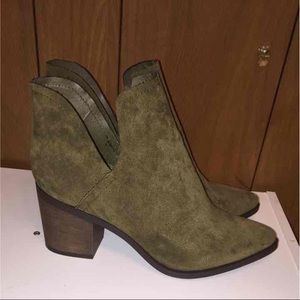 Olive Cut Out Booties