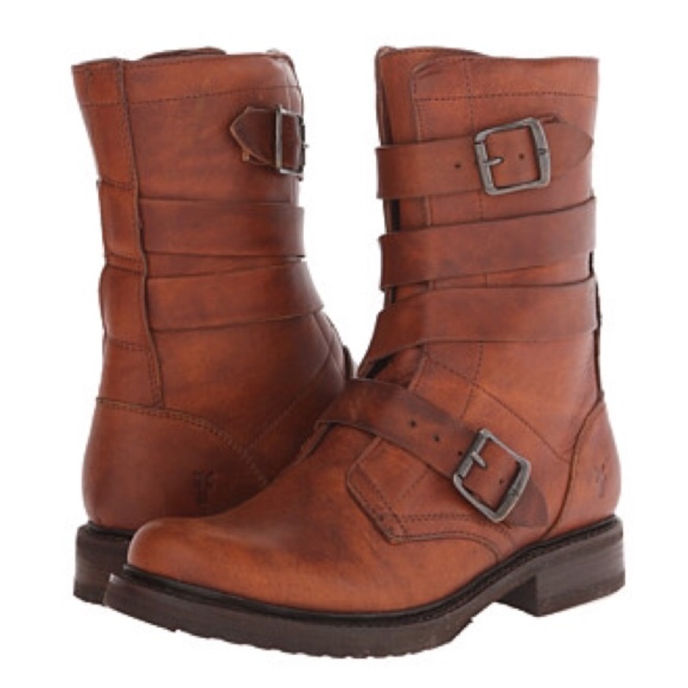 New Frye Veronica Tanker Cognac 6M MSRP $398