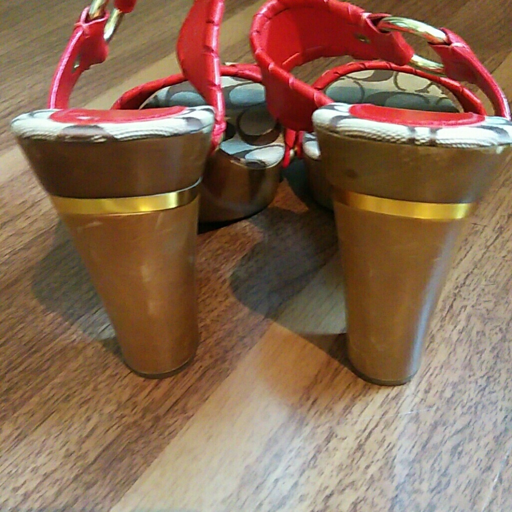 SOLD!!! Coach wooden heels - Picture 3 of 3