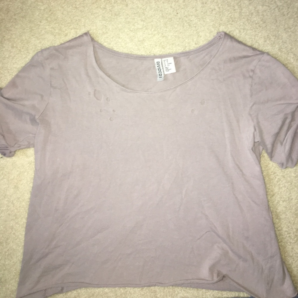 Mauve destroyed t-shirt