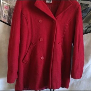 Women red coat