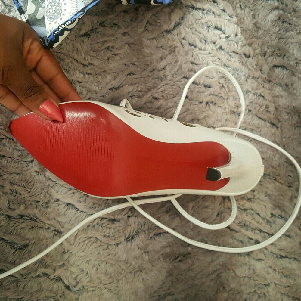 White Christian Louboutin