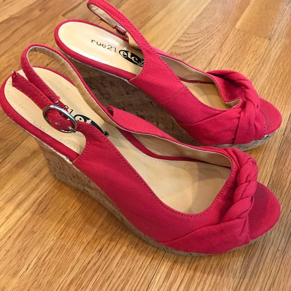 New Hot Pink Braided Wedges!