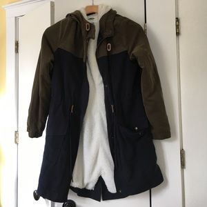 Warm and cozy hooded field coat from Old Navy