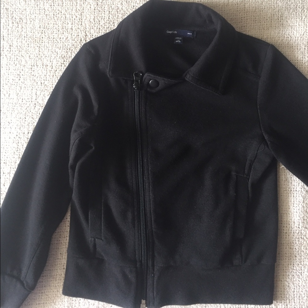 Girls Gapkids Black Side-zip Sweatshirt Jacket