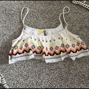 Flowy tribal bikini top