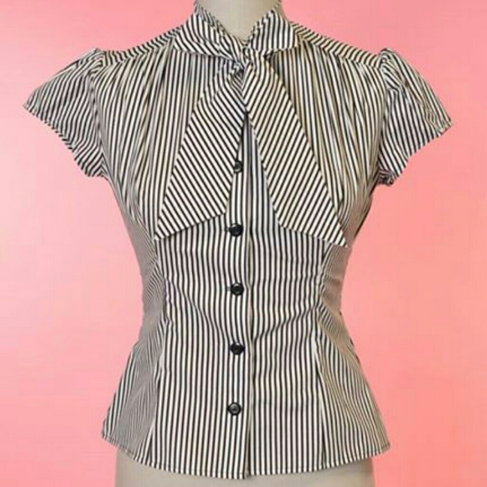 Heart of Haute (HOH) Estelle Black & White Stripes