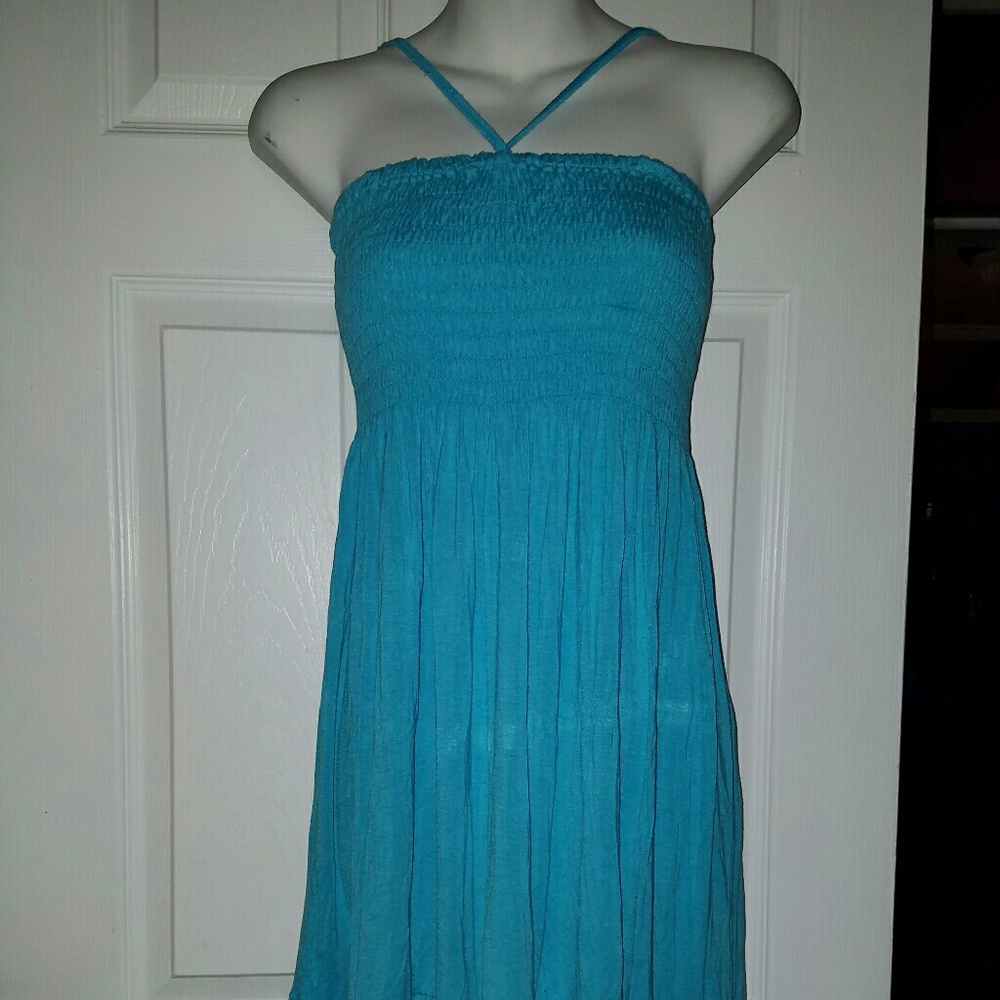 Ladies halter top AQUA TEAL sundress