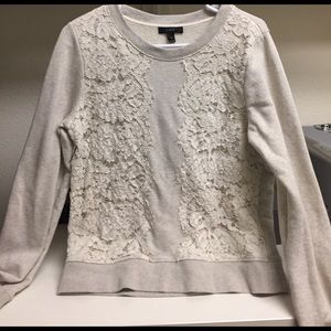 Lace detail sweatshirt