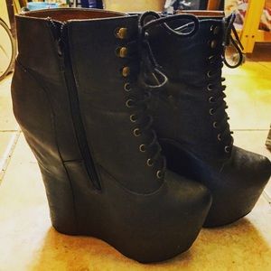 Jeffrey Campbell black Damsel wedges
