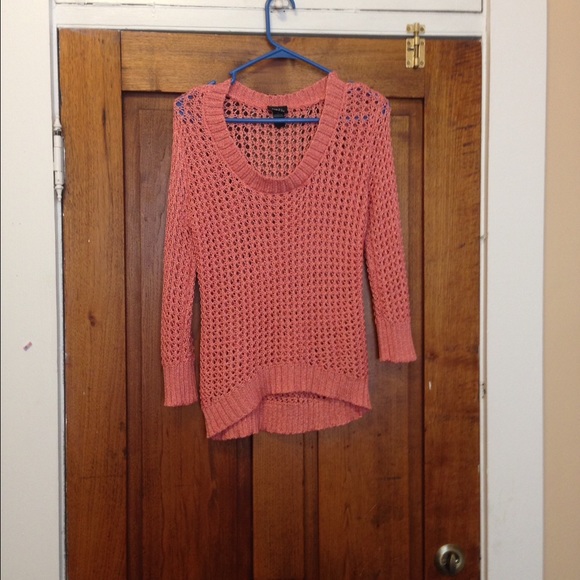 3-4 length sleeve salmon Knit shirt - Picture 1 of 2