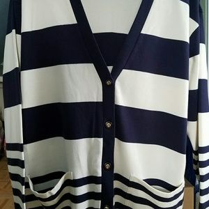 Oversized Striped Cardigan