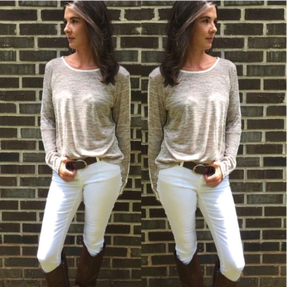 Tan Flecked Pullover - Picture 3 of 6