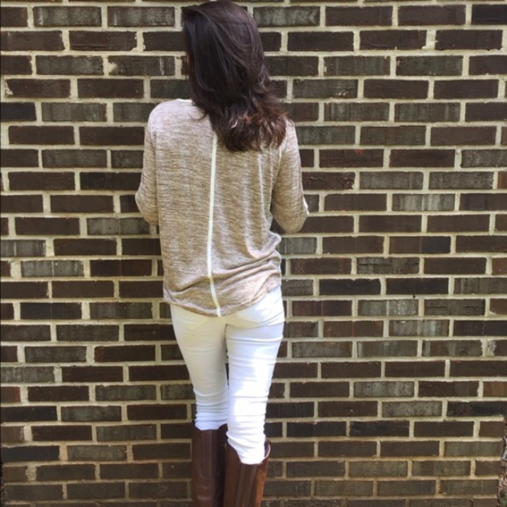Tan Flecked Pullover - Picture 4 of 6