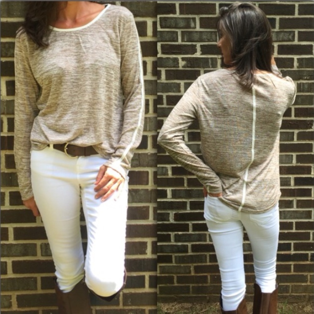 Tan Flecked Pullover - Picture 5 of 6