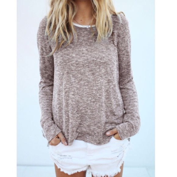 Tan Flecked Pullover - Picture 2 of 6