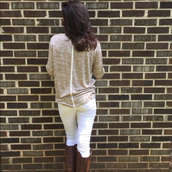 Tan Flecked Pullover - Picture 4 of 6