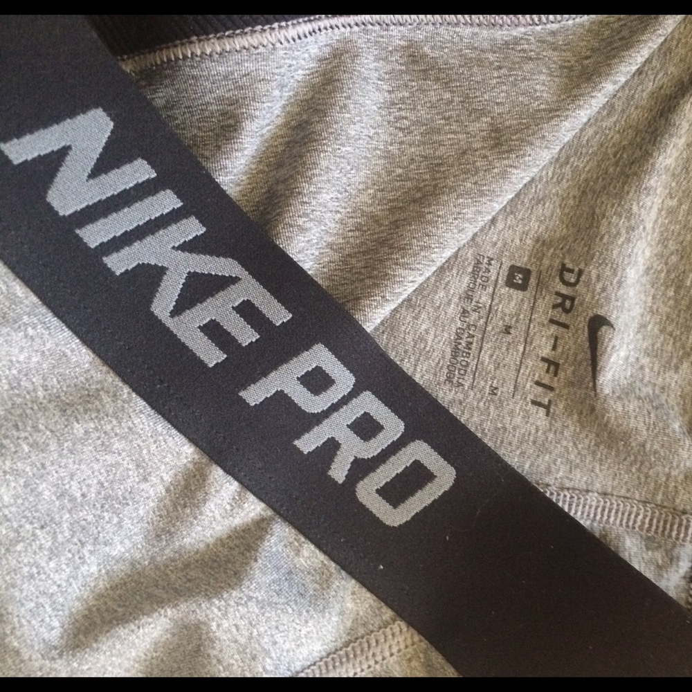 Grey Nike Pro shorts