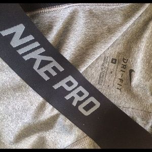 Grey Nike Pro shorts